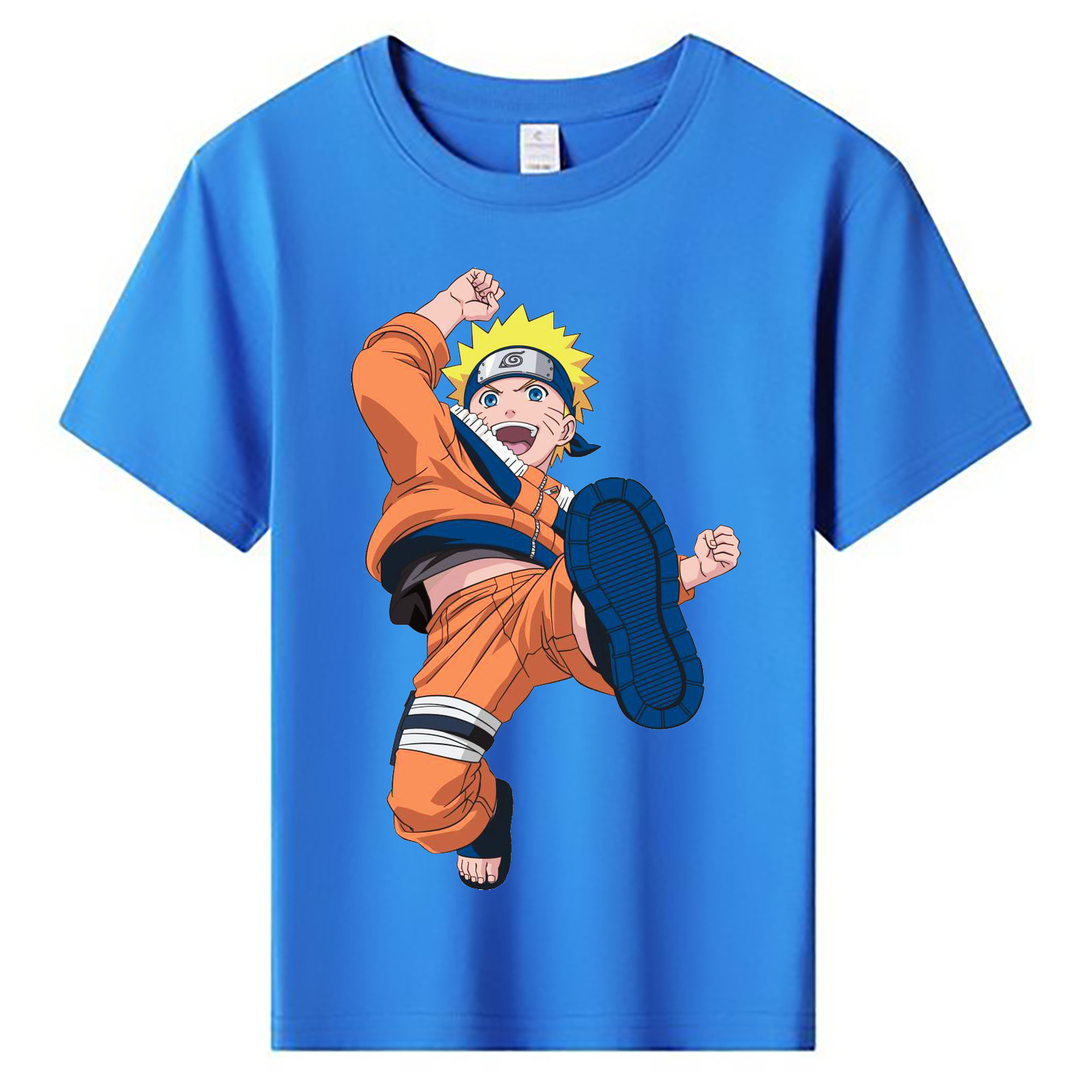 （画像用） NARUTO -ナルト- うずまき ナルト Uzumaki Naruto 綿100％キッズTシャツ（フロントプリント）